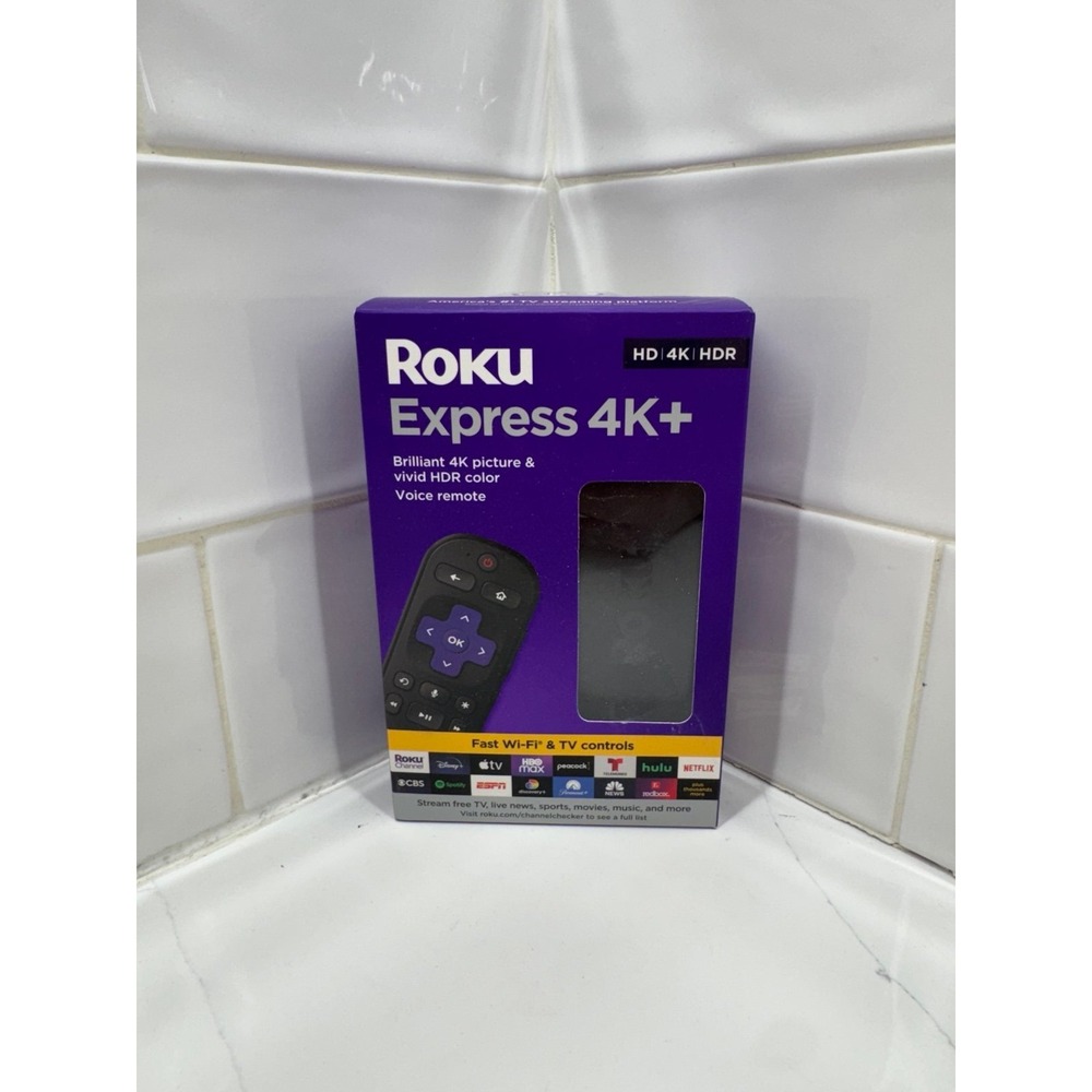 Roku Express 4K+ | Streaming Player HD/4K/HDR with Roku Voice Remote with TV